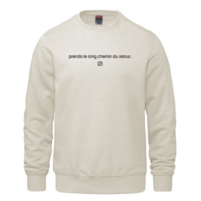 (FR) 'PRENDS LE LONG CHEMIN DU RETOUR.' CREWNECK SWEATSHIRT Thumbnail