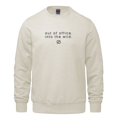 'OUT OF OFFICE. INTO THE WILD.' CREWNECK SWEATSHIRT (LIGHT COLOURS) Thumbnail