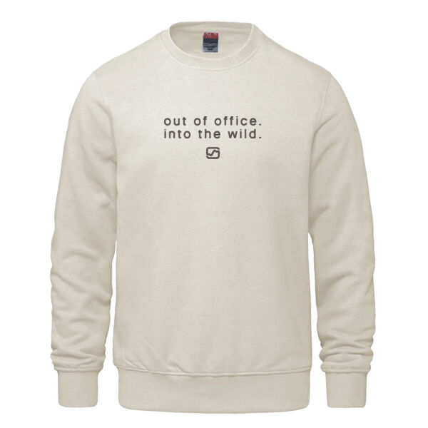 'OUT OF OFFICE. INTO THE WILD.' CREWNECK SWEATSHIRT (LIGHT COLOURS) Thumbnail
